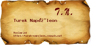 Turek Napóleon névjegykártya